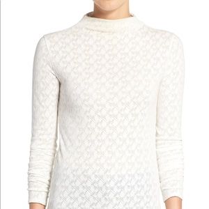 Rag & Bone Colette Jacquard Top White Size M